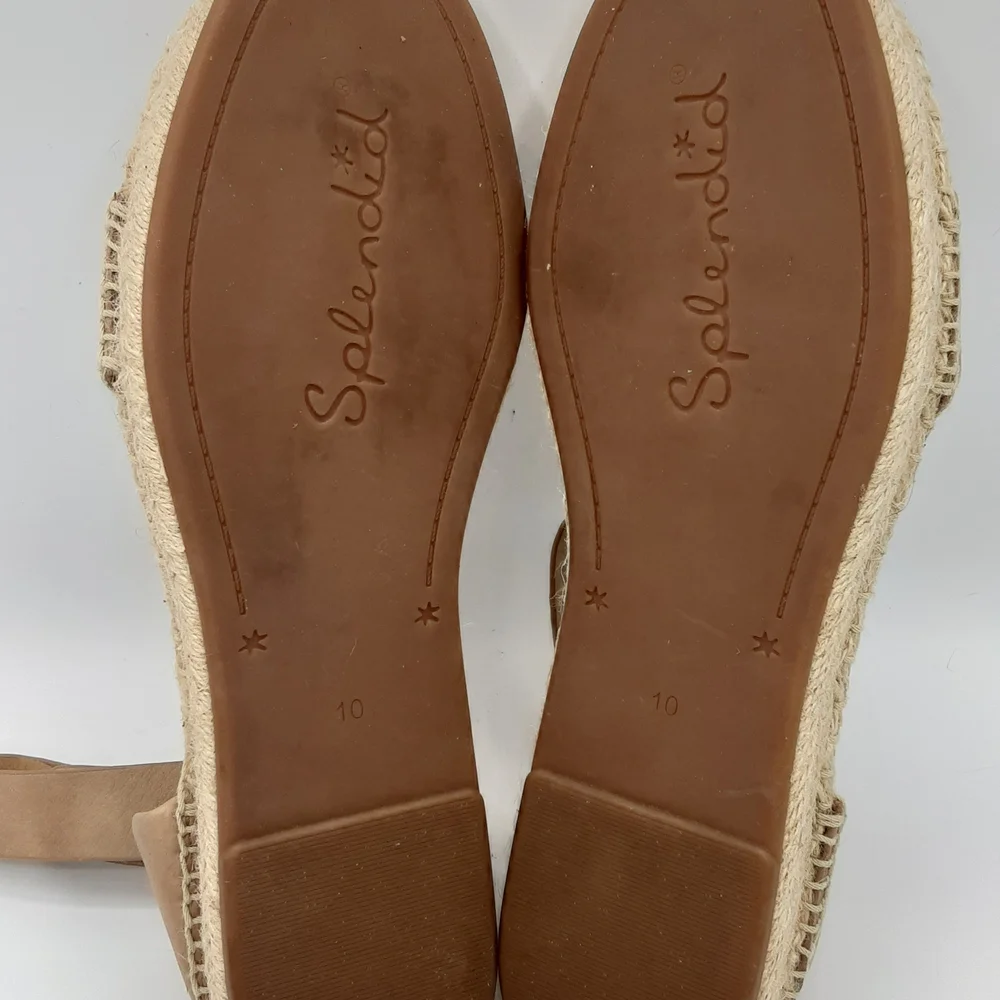 Splendid Jensen Suede Tan Espadrille Sandals.